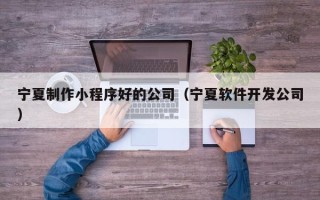 广水宁夏制作小程序好的公司（宁夏软件开发公司）